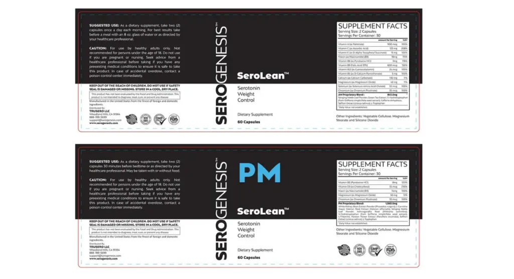 SeroLean Supplement Facts